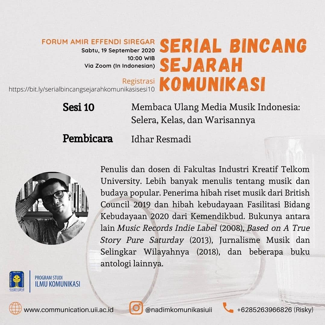 Forum Amir Effendi Siregar #10: Membaca Ulang Media Musik Indonesia: Selera, Kelas, dan Warisannya