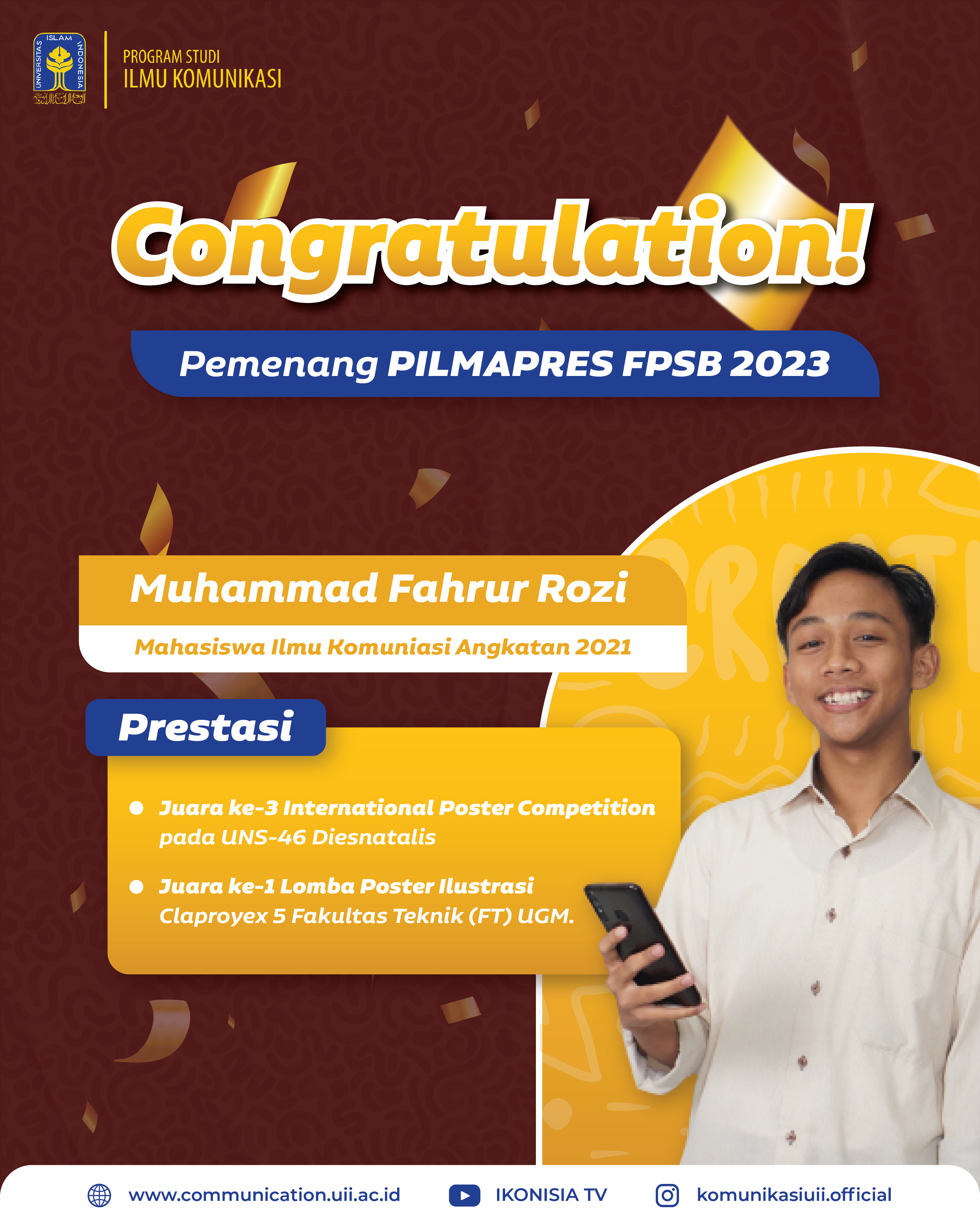 Pengumuman Pemenang PILMAPRES FPSB: Mahasiswa Prodi Ilmu Komunikasi Raih Skor Tertinggi 