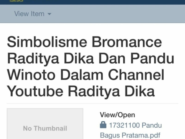 Simbolisme Bromance Raditya Dika dan Pandu Winoto dalam Channel YouTube Raditya Dika