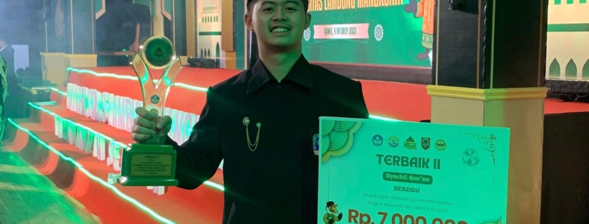 ‘Rajbani Gibran’ Mahasiswa Ilmu Komunikasi Raih Juara 2 Lomba MTQ Tingkat Nasional